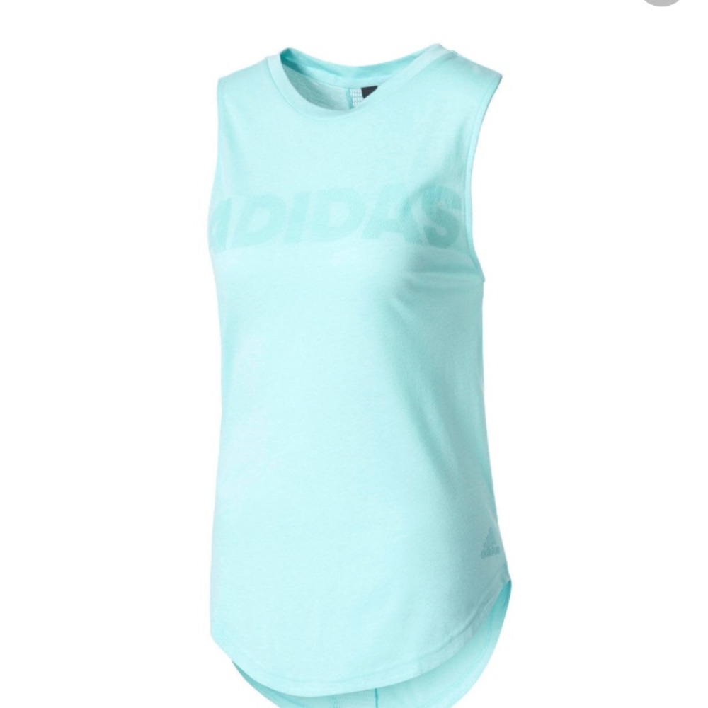 Blue adidas tank top
